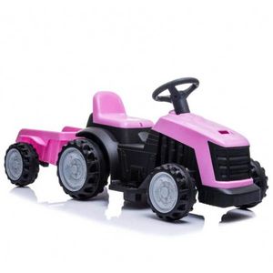 Tractor electric cu remorca pentru copii TR1908T roz imagine