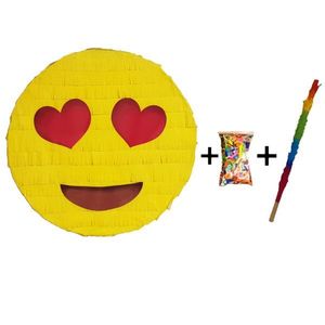 Pinata cu bat si confetti Emoji Inimioare, PinaStar imagine