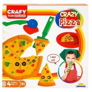Set de modelare, Crazy Pizza din plastilina, Crafy, 10 piese imagine