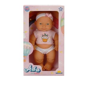 Papusa bebelus Ada, Dollz n More, cu pijama roz, 23 cm imagine