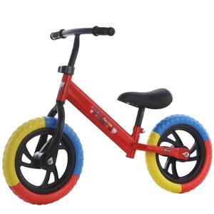 Bicicleta de echilibru fara pedale, Bicicleta incepatori pentru copii intre 2 si 5 ani, Rosie cu roti in 3 culori imagine