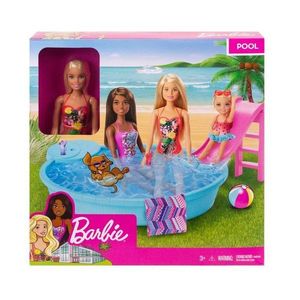 Set jucarii - Papusa Barbie cu piscina si accesorii | Mattel imagine