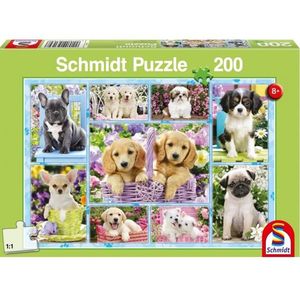 Puzzle 200 piese - Puppies | Schmidt imagine