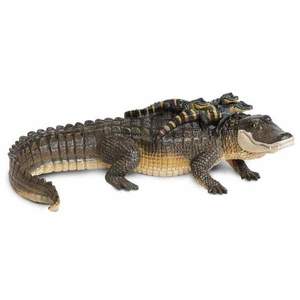 Figurina - Aligator cu pui | Safari imagine