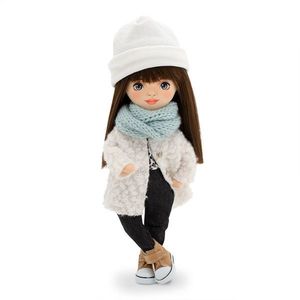 Papusa de plus - Sophie in a White Fur Coat, 32 cm | Orange Toys imagine