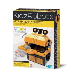Kit constructie robot - Kids Robotix - Money Bank Robot | 4M imagine