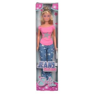 Papusa - Steffi Love - Jeans Fashion si bluza roz | Simba imagine