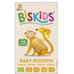 Biscuiti Eco Biskids cu banane pentru bebelusi +6 luni, Belkron, 120 g imagine