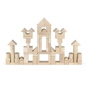 Set 75 cuburi de construit Viga, Jumbo natur, 35 cm imagine