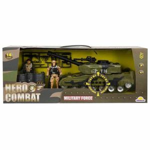 Set vehicul militar cu figurine, Hero Combat, Tanc imagine