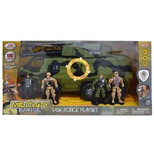 Vehicul militar si 4 figurine, Hero Combat, Tanc, 15 piese imagine