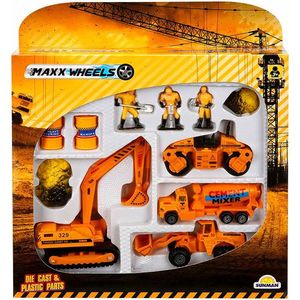 Set cu vehicule de constructie, Maxx Wheels, Excavator imagine