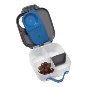 Caserola compartimentata Mini Lunchbox b.box gri cu albastru imagine