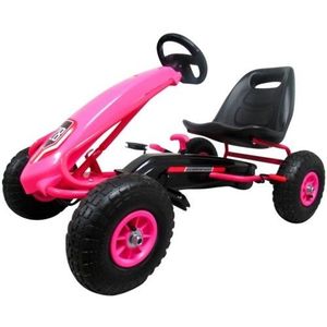 Kart cu pedale R-Sport Gokart roti gonflabile G4 roz imagine