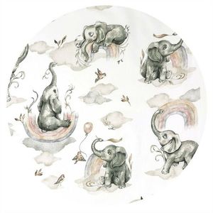 Perna pentru bebelusi Qmini multifunctionala ursulet Minky Elephants on Rainbow imagine