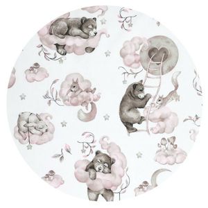Perna pentru bebelusi Qmini multifunctionala ursulet Minky Teddy Bear and Friends Pink imagine