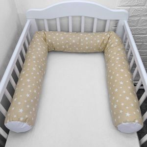 Perna bumper Deseda pentru pat bebe 180 cm stelute pe bej imagine