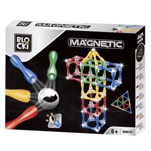 Joc constructii magnetice 124 piese, 7Toys imagine