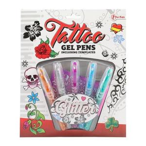 Pix cu gel si sclipici pentru tatuaje 5 buc/set, 7Toys imagine