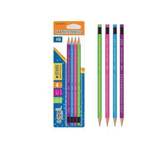 Creion grafit HB, Shining Star, 4 culori, 7Toys imagine