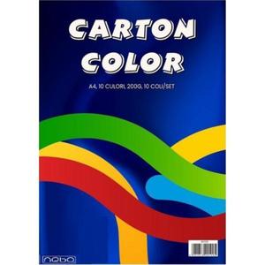 Carton Color A4, 200g, 10 culori, 10 coli/set, 7Toys imagine