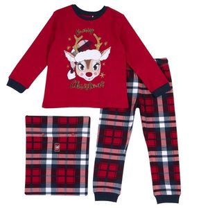 Set pijama fetite Chicco pentru Craciun, Rosu, 31450-65MC imagine