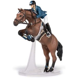 Figurina - Jumping Horse with Rider | Papo imagine