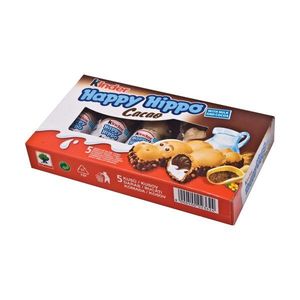 Napolitane cu umplutura de lapte si cacao Kinder Happy Hippo, 5 buc imagine