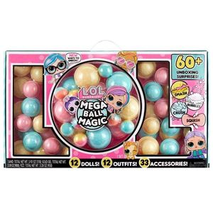Set 12 papusi, LOL Surprise Mega Ball Magic, 60 surprize imagine