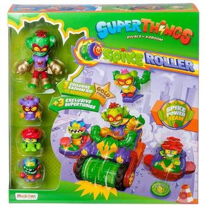 Set de joaca cu figurine si vehicul Spike Roller Cactus, Superthings, Kazoom Kid imagine