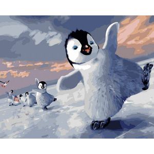 Set Pictura pe numere, Acuarello, Pinguinii veseli imagine