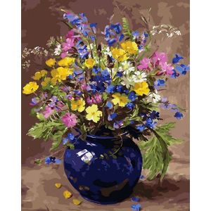 Set Pictura pe numere, Acuarello, Vaza cu flori de camp imagine