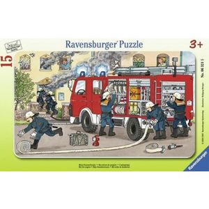 Puzzle - Masina de pompieri, 15 piese | Ravensburger imagine