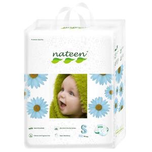Scutece biodegradabile, ecologice, Nateen Premium Line, Small (marimea 2, 3-6 kg), 80 buc imagine
