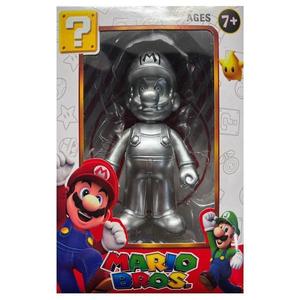 Figurina de colectie Super Mario Bros, 14 cm, Super Mario Silver imagine