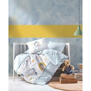 Lenjerie de pat pentru copii Bear - Blue, Cotton Box, 4 piese, bumbac ranforce, multicolor imagine