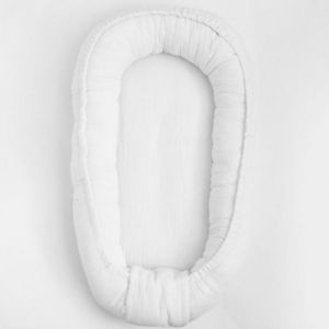 Cosulet bebelus New Baby Baby Nest 80 x 50 cm din muselina white imagine