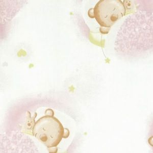 Sac de dormit copii 1.5 tog Pink Bears Dream din bumbac 70 cm imagine