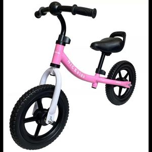 Bicicleta fara pedale 12 inch Nice Kids White Pink imagine