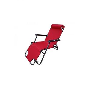 Sezlong-scaun camping panza H015 rosu imagine