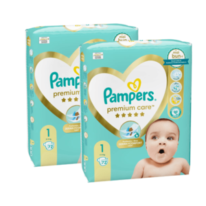 Scutece Pampers Premium Care XXL Box nou nascut marime 1, 2-5 kg, 144 buc imagine