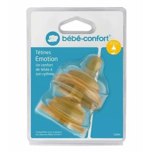 Set 2 tetine latex Bebe Confort Emotion S1 0-12 luni imagine