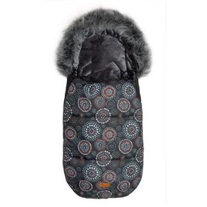 Sac de iarna Sensillo OLAF Fleece 100x45 cm Negru/Rozete imagine