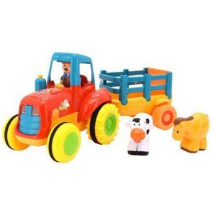 Jucarie muzicala Tractor cu remorca Globo cu sunete si 3 figurine incluse imagine