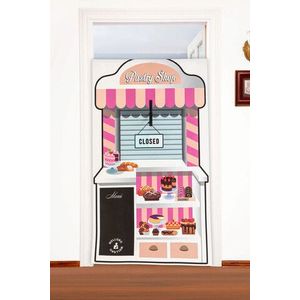 Joc cu fixare pe usa, Pastry Shop, 137x77x0.1 cm, Piele ecologica, Roz imagine