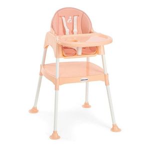 Scaun de masa pentru bebelusi, 3in1, 86x55 cm, Plastic, Roz somon imagine