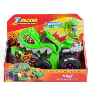Set de joaca cu masinuta, T-Racers, Mega Wheel T-Rex imagine