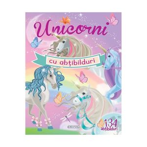 Carte Editura Girasol, Unicorni cu abtibilduri imagine