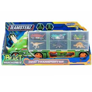 Transportator Dino cu masini si figurine, Teamsterz Beast Machines imagine