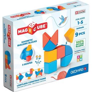 Joc de constructie Geomag, Magnetic Magic Blocks Animale, 9 piese imagine